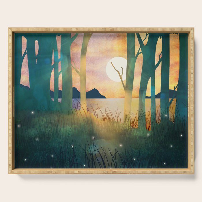 Autumn Evening Serving Tray Gallery Image 1