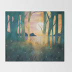 Autumn Evening Throw Blanket Gallery Image 2