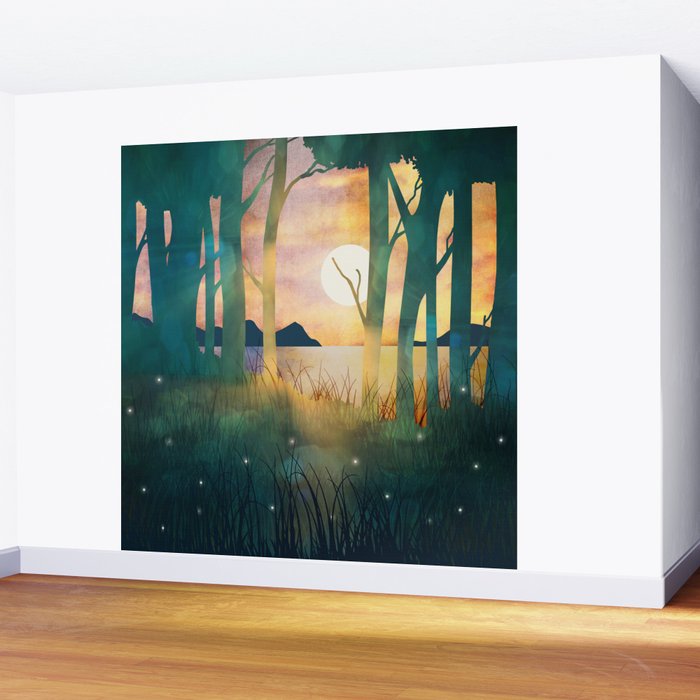 Autumn Evening Wall Mural Gallery Image 2