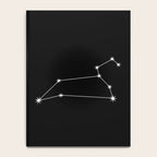 Leo Zodiac Star Constellation Line Art Black Notebook Gallery Image 4
