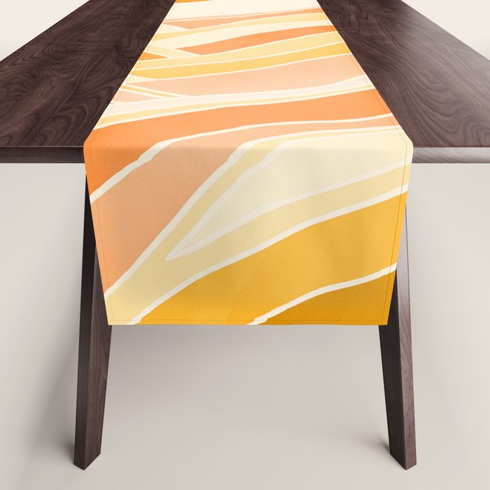Golden Mountain Sunset / Abstract Landscape Table Runner Gallery Image 1