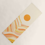 Golden Mountain Sunset / Abstract Landscape Yoga Mat Gallery Image 1