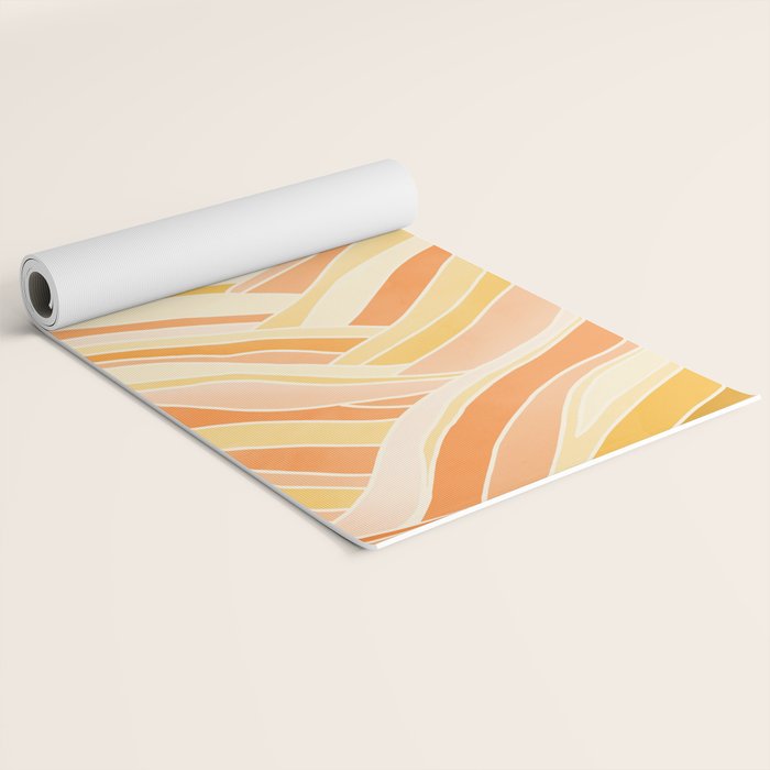 Golden Mountain Sunset / Abstract Landscape Yoga Mat Gallery Image 2