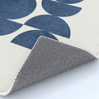 Blue navy retro scandinavian Mid century modern Rug Gallery Image 4