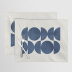 Blue navy retro scandinavian Mid century modern Placemat Gallery Image 1