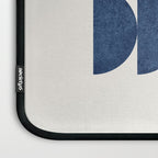 Blue navy retro scandinavian Mid century modern Laptop Sleeve Gallery Image 3