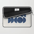 Blue navy retro scandinavian Mid century modern Laptop Sleeve Gallery Image 2