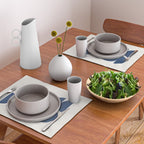 Blue navy retro scandinavian Mid century modern Placemat Gallery Image 2