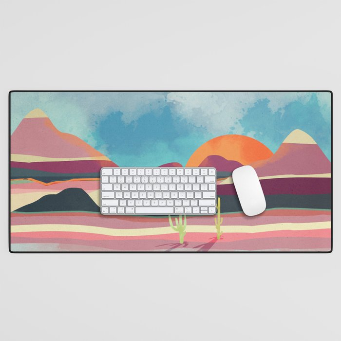Pink Desert Glow Desk Mat Gallery Image 1