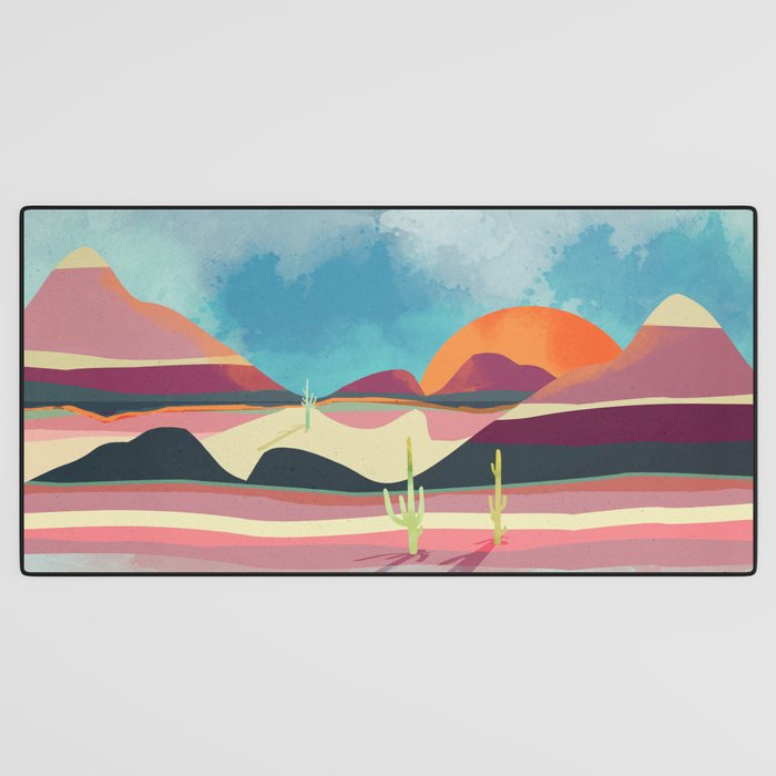 Pink Desert Glow Desk Mat Gallery Image 3