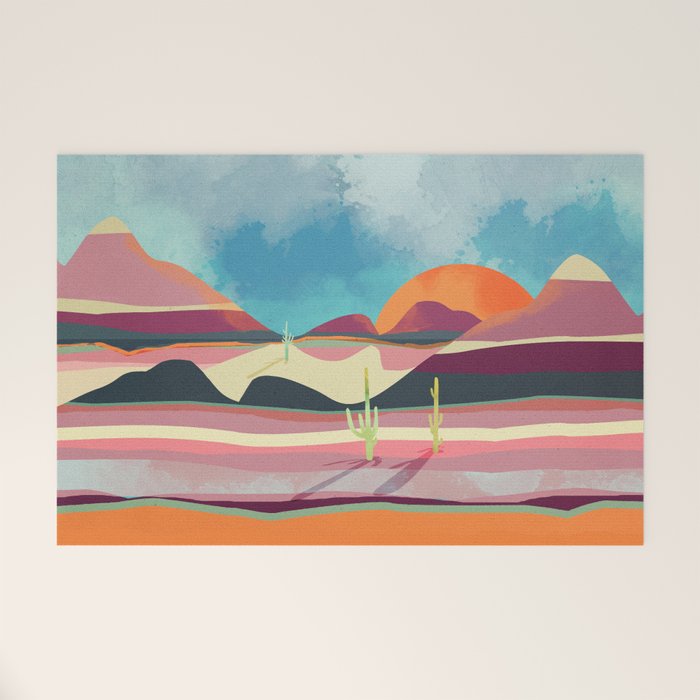 Pink Desert Glow Welcome Mat Gallery Image 1