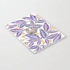 Happy Sloth - Tropical Indigo Leaves Notebook Gallery Image 3
