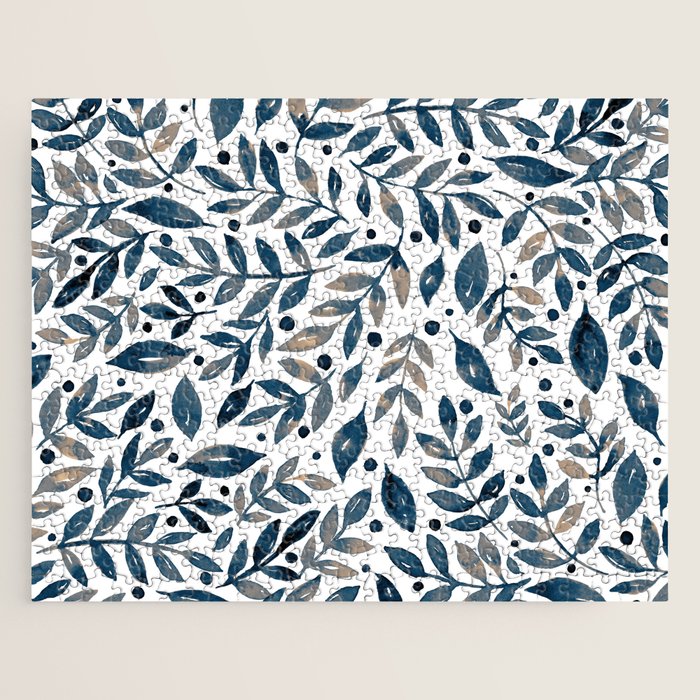 Seasonal branches and berries - neutral Jigsaw Puzzle Gallery Image 1