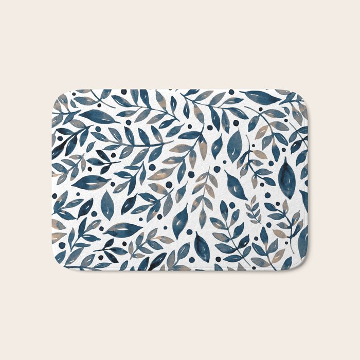 Seasonal branches and berries - neutral Bath Mat Gallery Image 1