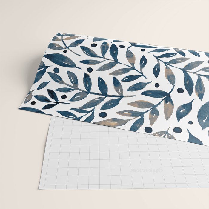 Seasonal branches and berries - neutral Wrapping Paper Gallery Image 2