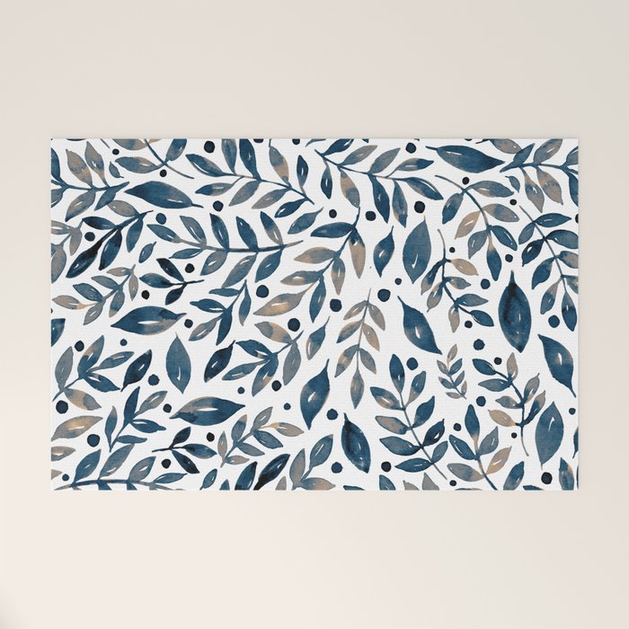 Seasonal branches and berries - neutral Welcome Mat Gallery Image 1