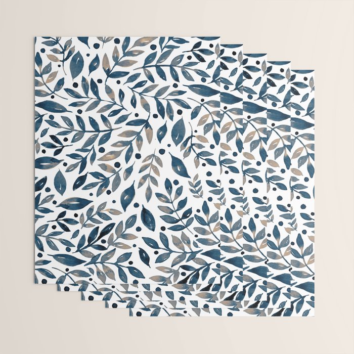 Seasonal branches and berries - neutral Wrapping Paper Gallery Image 3