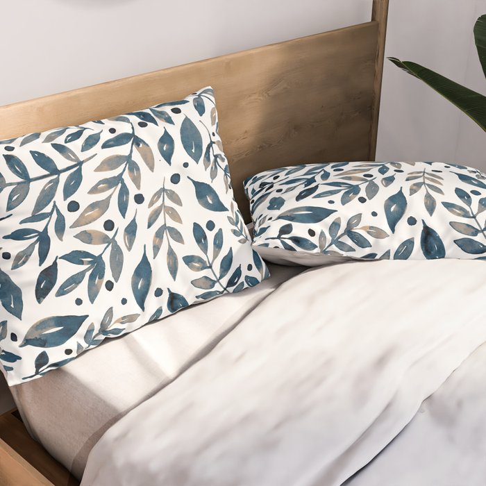 Seasonal branches and berries - neutral Pillow Sham Gallery Image 2