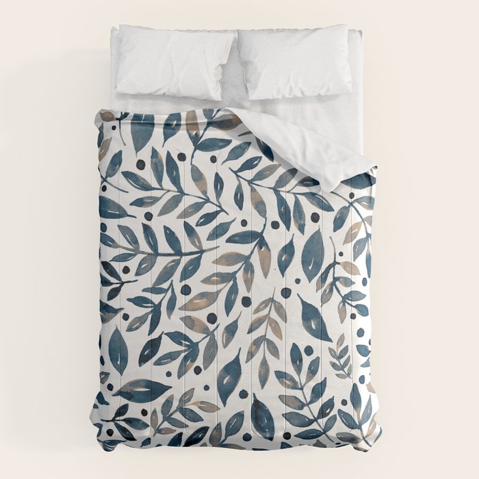 Seasonal branches and berries - neutral Comforter Gallery Image 1