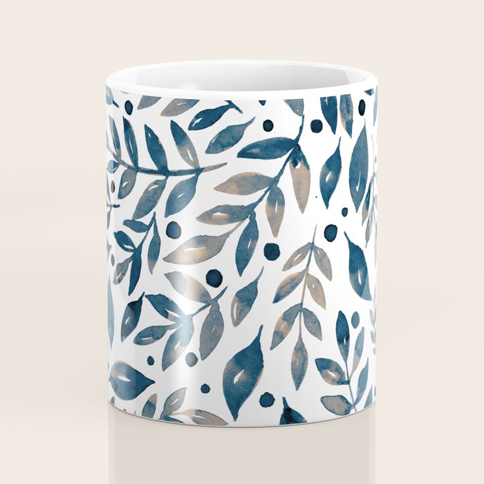 Seasonal branches and berries - neutral Coffee Mug Gallery Image 4