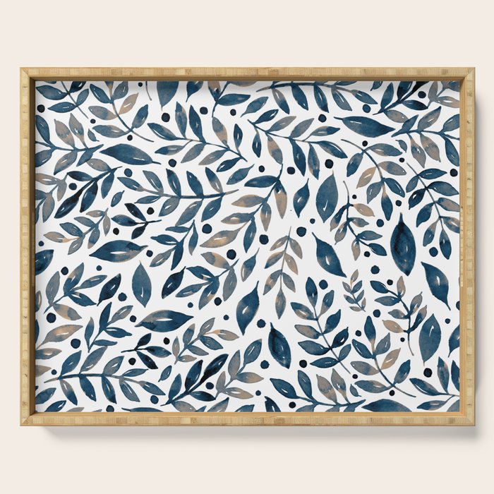 Seasonal branches and berries - neutral Serving Tray Gallery Image 1