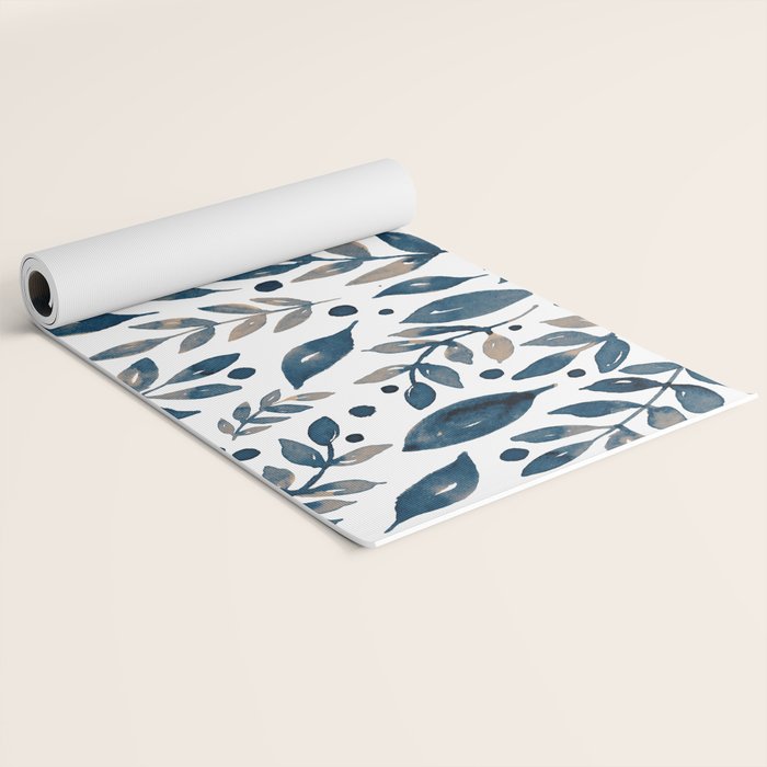 Seasonal branches and berries - neutral Yoga Mat Gallery Image 2