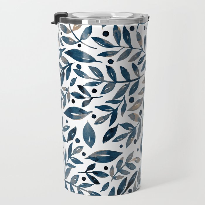 Seasonal branches and berries - neutral Travel Mug Gallery Image 3