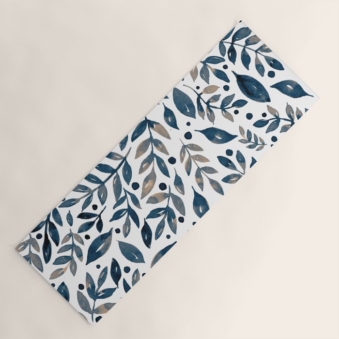 Seasonal branches and berries - neutral Yoga Mat Gallery Image 1