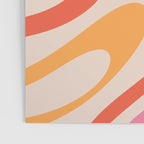 Wavy Loops Abstract Pattern in Retro Pink and Orange Poster Gallery Image 3