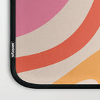 Wavy Loops Abstract Pattern in Retro Pink and Orange Laptop Sleeve Gallery Image 3