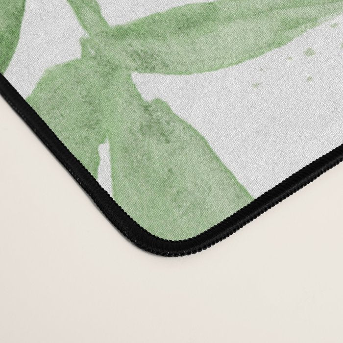 Botanical forest green lavender watercolor floral Desk Mat Gallery Image 4