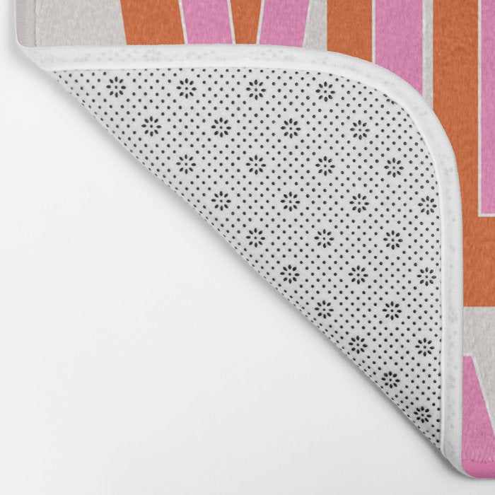 Good Vibes Only (Pink Orange) Bath Mat Gallery Image 2