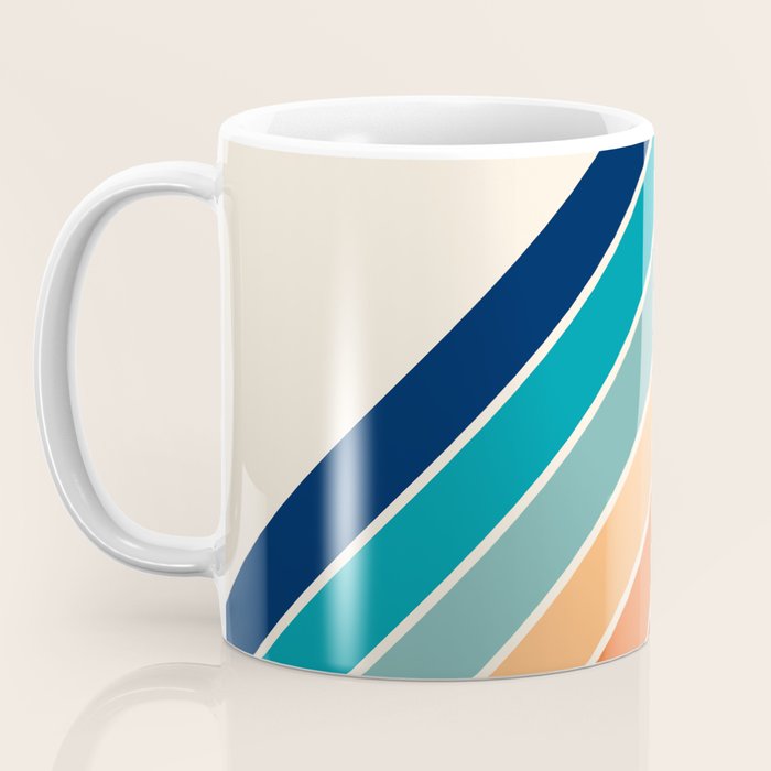 Karanda - 70s Style Classic Retro Stripes Coffee Mug Gallery Image 3