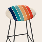 Karanda - 70s Style Classic Retro Stripes Stool Gallery Image 2