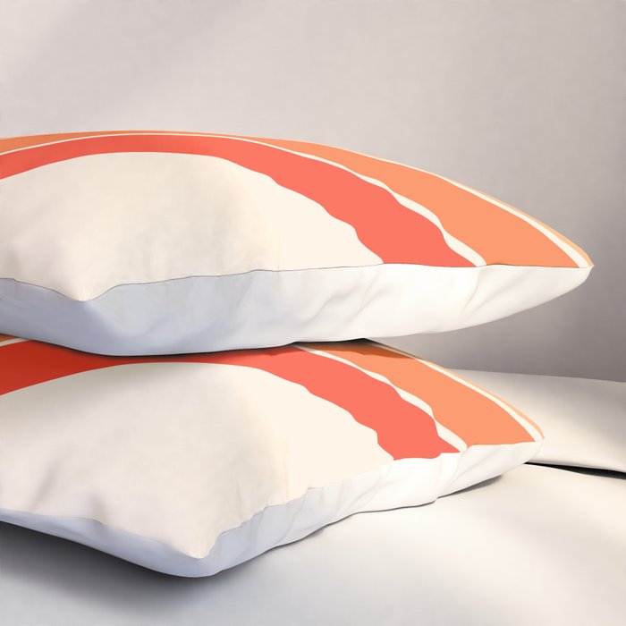 Karanda - 70s Style Classic Retro Stripes Pillow Sham Gallery Image 3