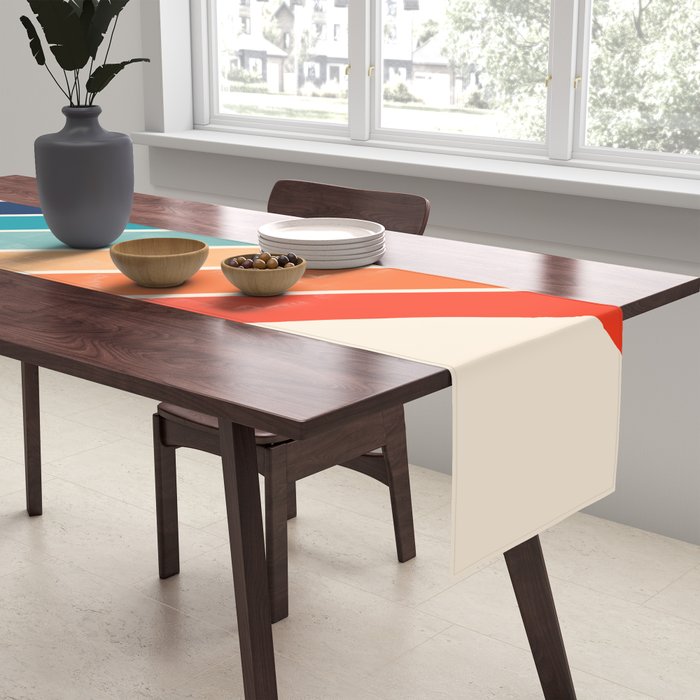 Karanda - 70s Style Classic Retro Stripes Table Runner Gallery Image 2