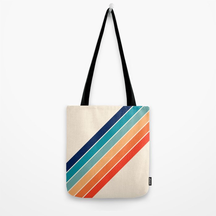 Karanda - 70s Style Classic Retro Stripes Tote Bag Gallery Image 2