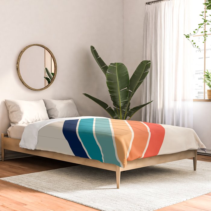 Karanda - 70s Style Classic Retro Stripes Comforter Gallery Image 2