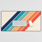 Karanda - 70s Style Classic Retro Stripes Desk Mat Gallery Image 1