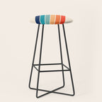 Karanda - 70s Style Classic Retro Stripes Stool Gallery Image 1