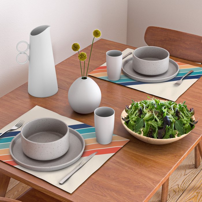Karanda - 70s Style Classic Retro Stripes Placemat Gallery Image 2