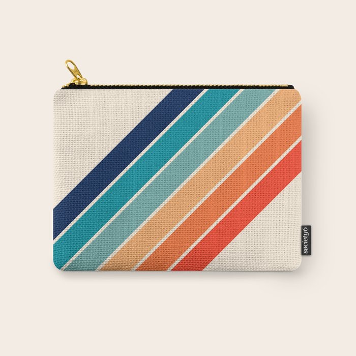 Karanda - 70s Style Classic Retro Stripes Carry All Pouch Gallery Image 1