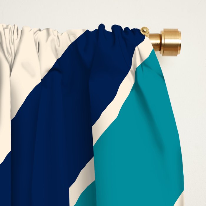 Karanda - 70s Style Classic Retro Stripes Window Curtain Gallery Image 2