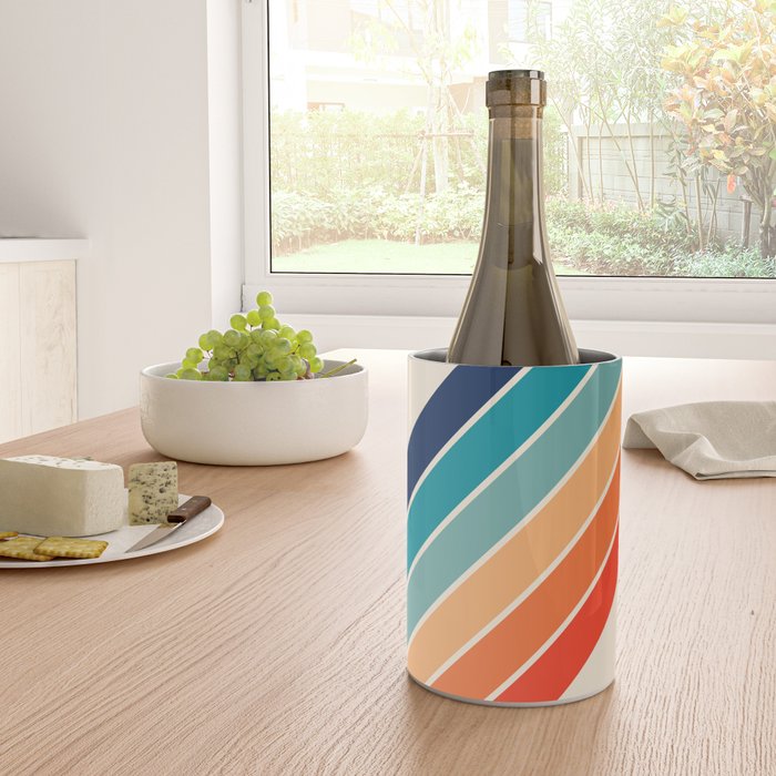 Karanda - 70s Style Classic Retro Stripes Wine Chiller Gallery Image 4
