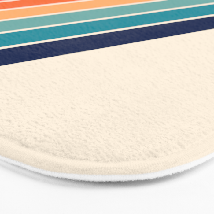 Karanda - 70s Style Classic Retro Stripes Bath Mat Gallery Image 3