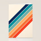 Karanda - 70s Style Classic Retro Stripes Stationery Card Gallery Image 2
