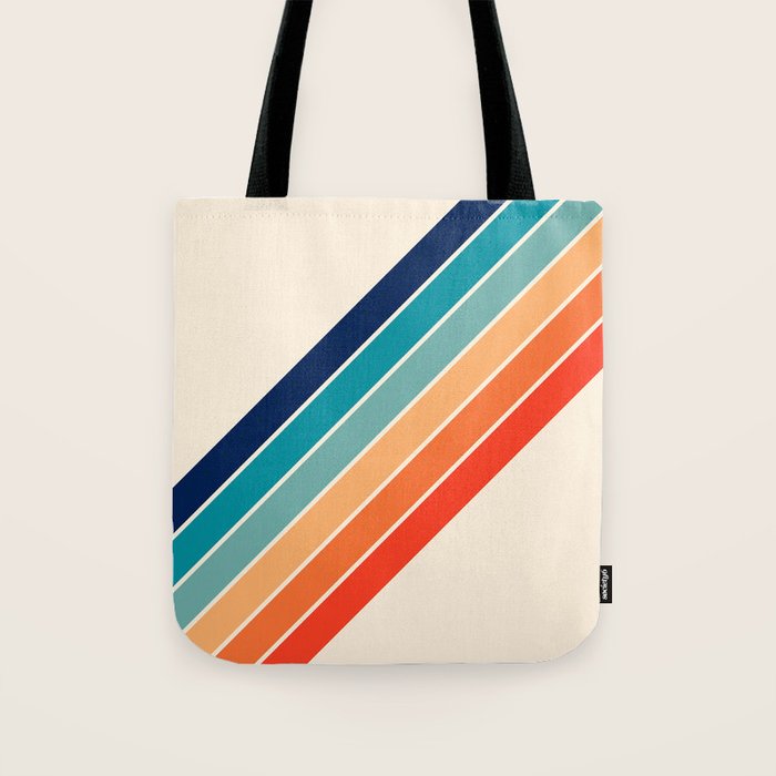 Karanda - 70s Style Classic Retro Stripes Tote Bag Gallery Image 1