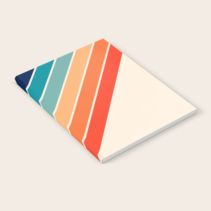 Karanda - 70s Style Classic Retro Stripes Notebook Gallery Image 1