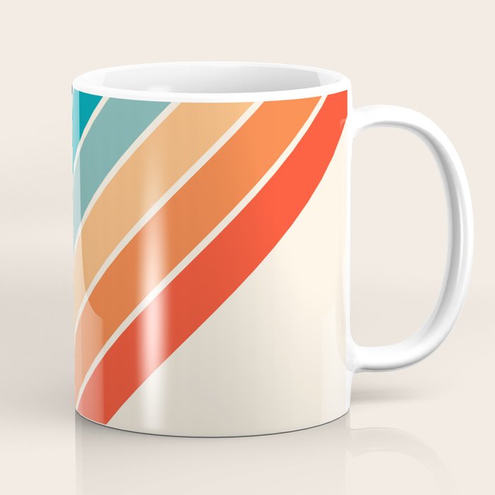 Karanda - 70s Style Classic Retro Stripes Coffee Mug Gallery Image 1