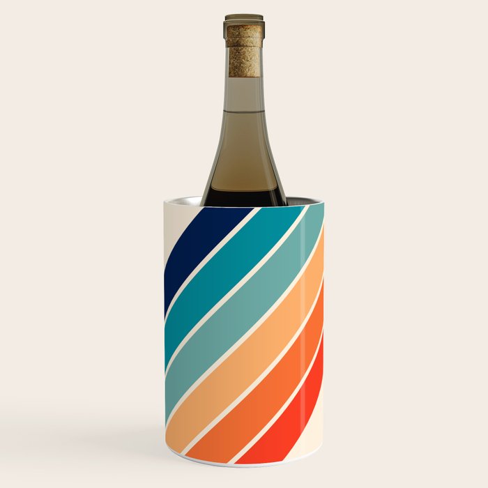 Karanda - 70s Style Classic Retro Stripes Wine Chiller Gallery Image 1